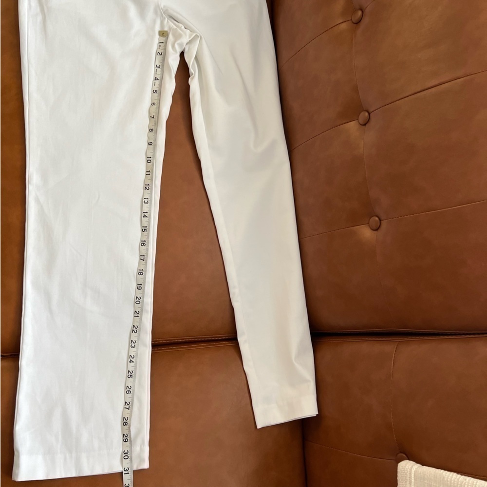 Rafaella Curvy White Straight Leg Trouser Pants Size 6 Sailor Nautical Coastal - Picture 9 of 14